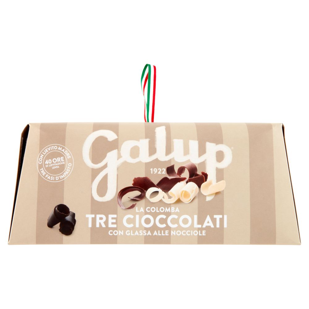 Galup la Colomba Tre Cioccolati con Glassa alle Nocciole 750 g