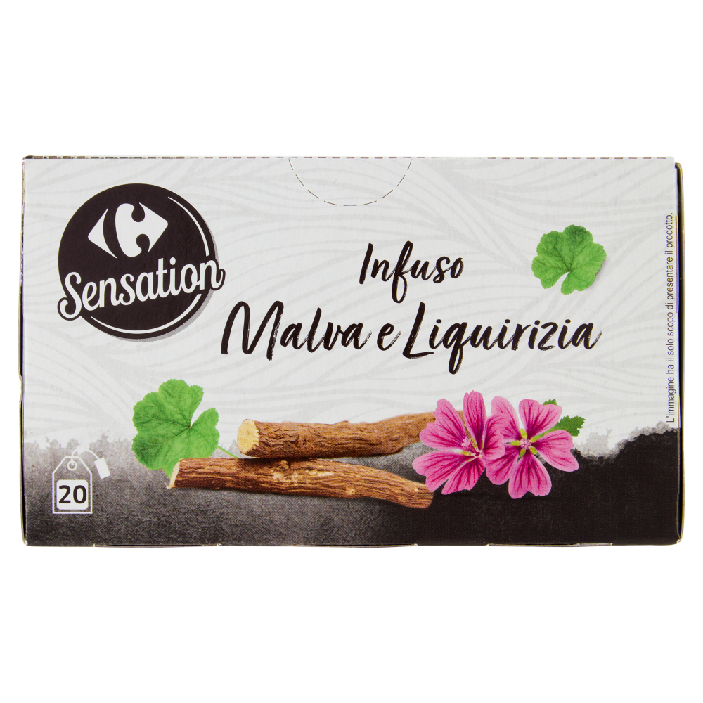 Carrefour Sensation Infuso Malva e Liquirizia filtri 20 x 1,5 g