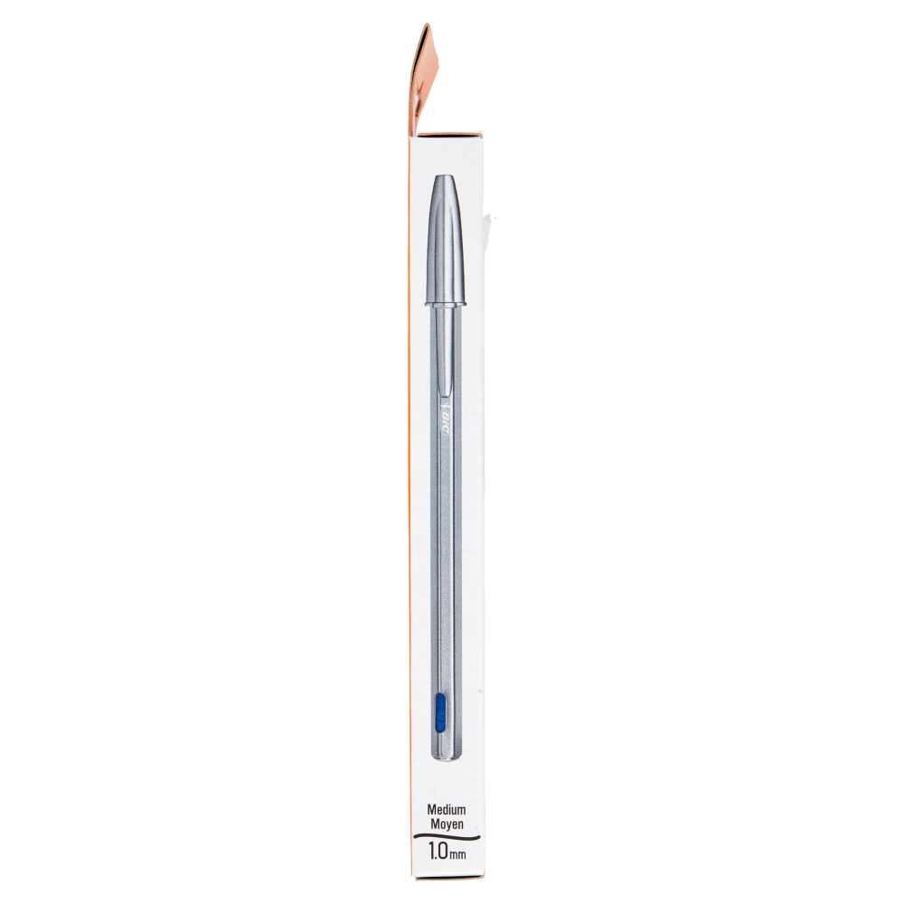 Bic Cristal Re'New Refillable Metal Medium Blu 1.0mm