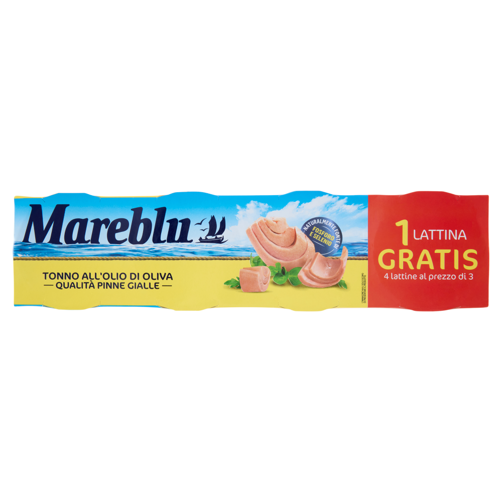 Mareblu Tonno all'Olio di Oliva 4 x 105 g