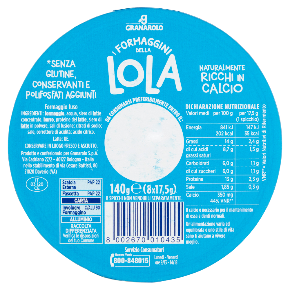 Granarolo i Formaggini della Lola 8 x 17,5 g