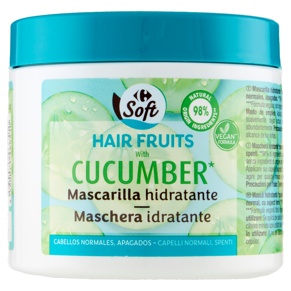 Carrefour Soft Hai Fruits con estratto di cetriolo Maschera idratante 400 ml