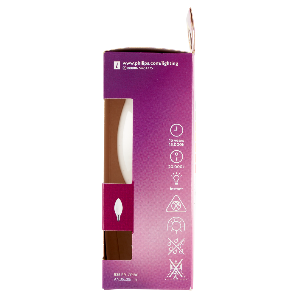 Philips Led candela vetro 25W E14 2700K