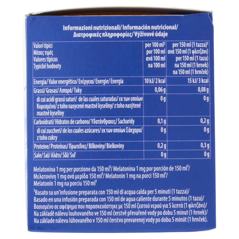 Lipton Sonno Camomilla Setacciata, Vaniglia + Melatonina Complemento Alimentare 17 x 1,7 g