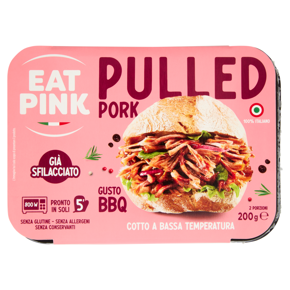 Eat Pink Pulled Pork Sfilacciato Gusto BBQ 200 g