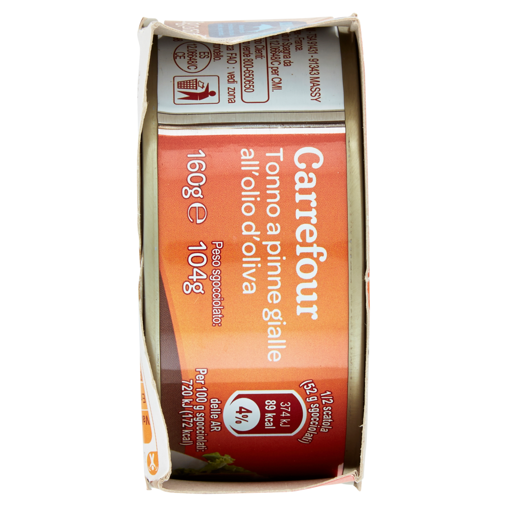 Carrefour Tonno a pinne gialle all'olio d'oliva 2 x 160 g