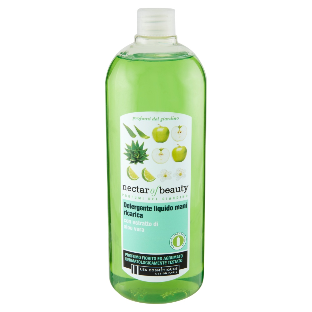 Les Cosmétiques Design Paris nectar of beauty Detergente liquido mani ricarica aloe vera 1000 ml