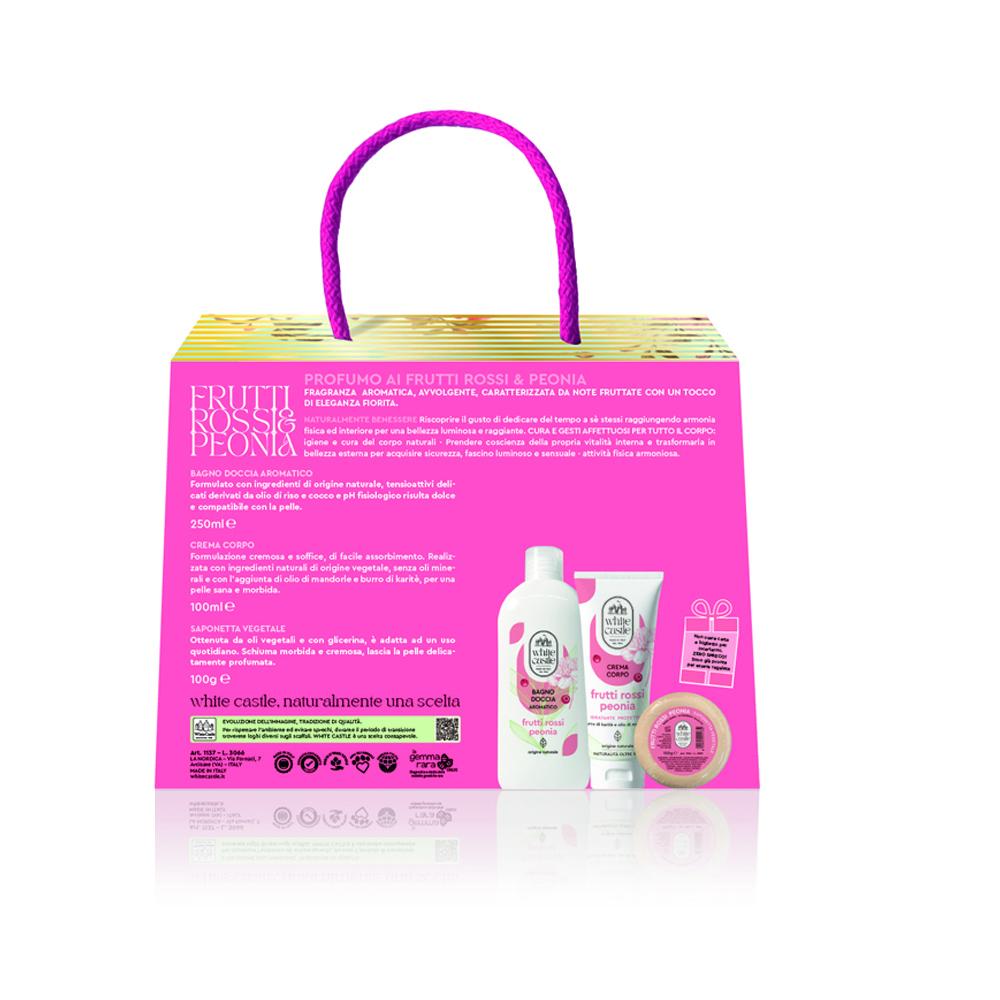 Confezione frutti rossi e peonia