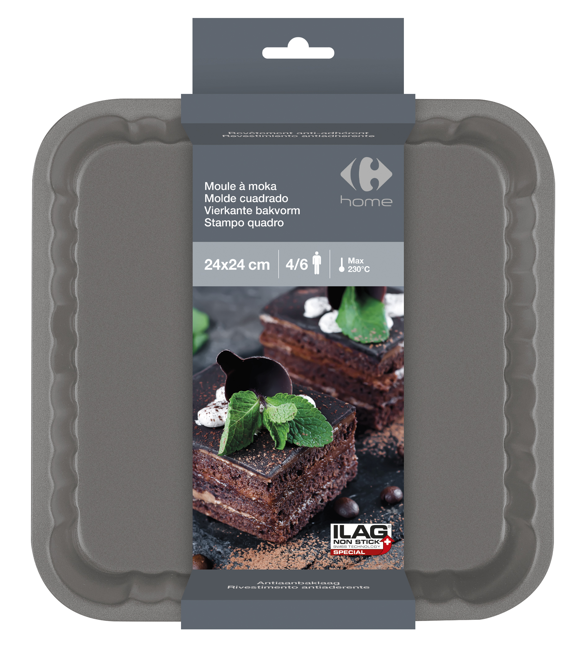 Carrefour Teglia per pasticceria cm 24x24