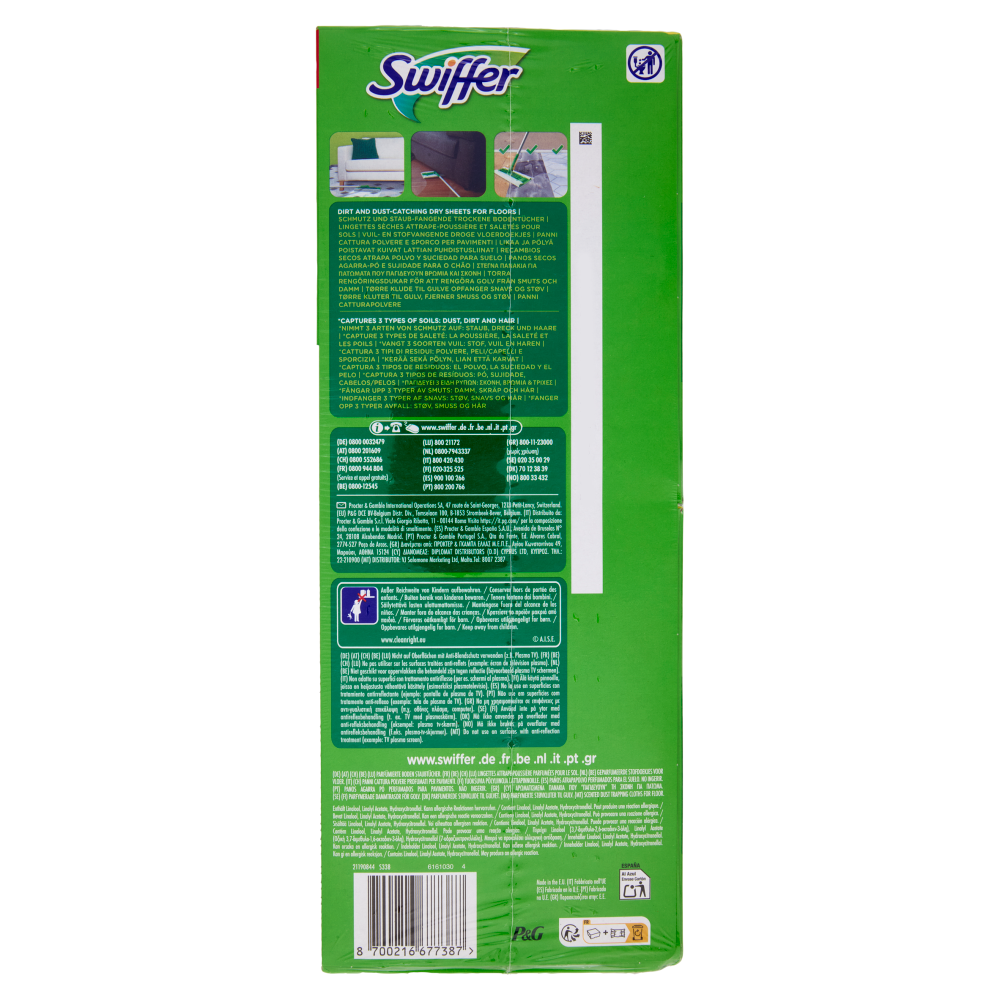 Swiffer Panni Catturapolvere per Scopa Swiffer Profumo Fresco e Pulito - Ricarica 72 Panni