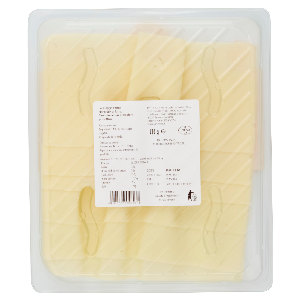 Carrefour Classic Fontal Nazionale a fette 120 g