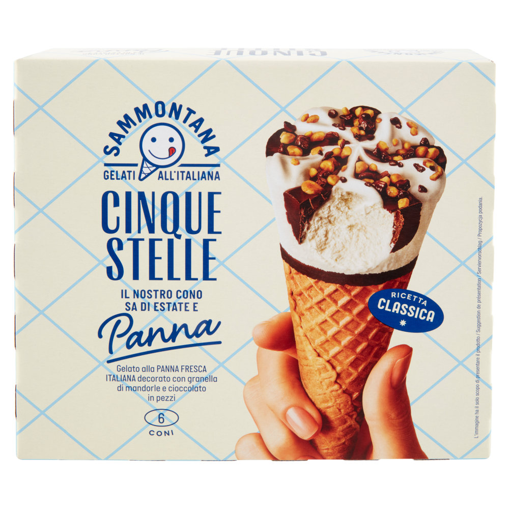 Sammontana Cinque Stelle Panna 6 x 75 g