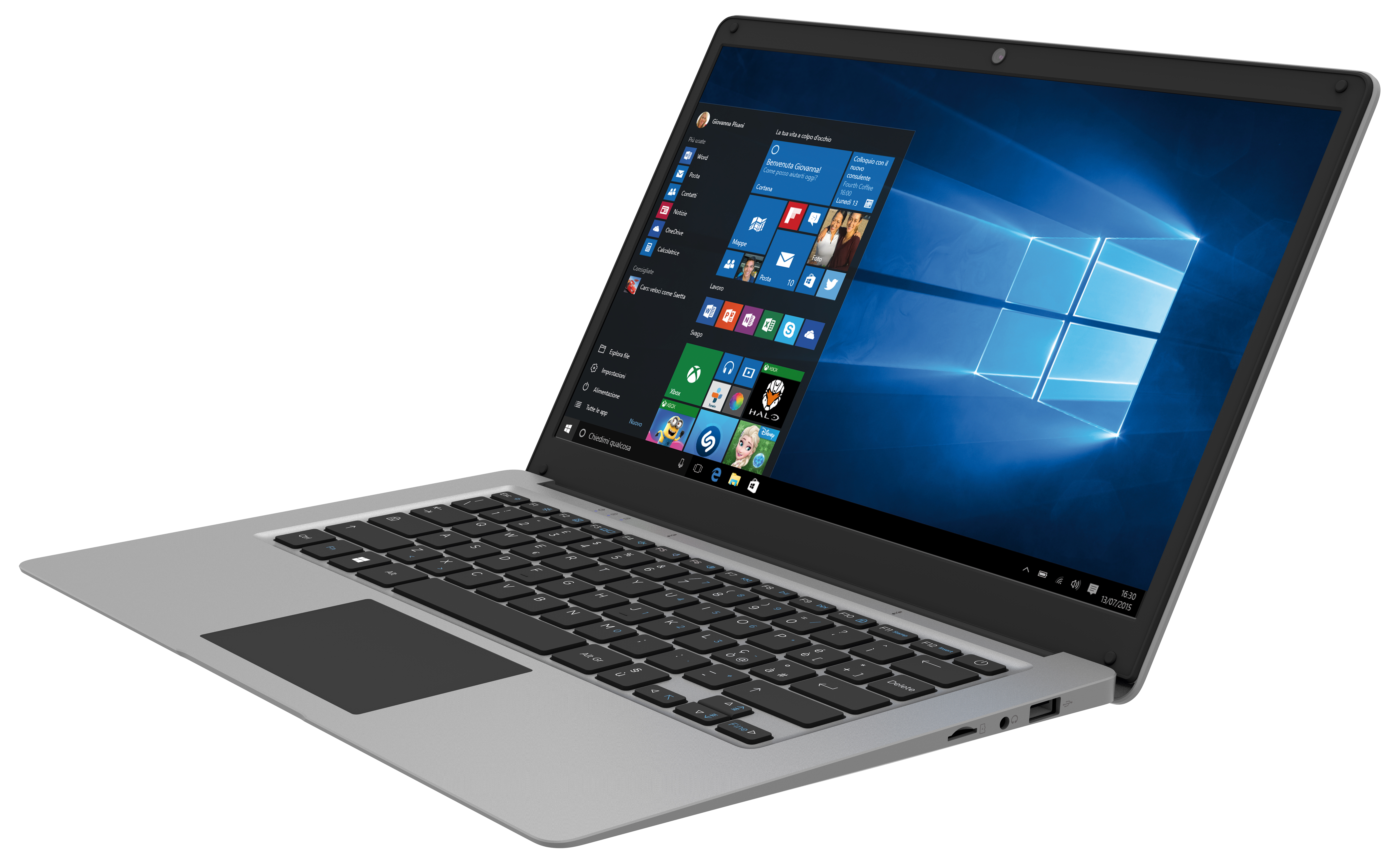 Mediacom SmartBook 144 Intel Atom&reg; x5-Z8350 Computer portatile 35,6 cm (14") Full HD 4 GB 32 GB Flash Wi-Fi 4 (802.11n) Windows 10 Home Grigio