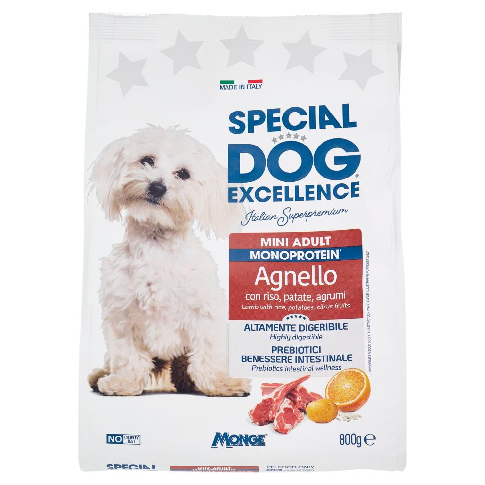Special Dog Excellence Mini Adult Monoprotein Agnello con riso, patate, agrumi 800 g