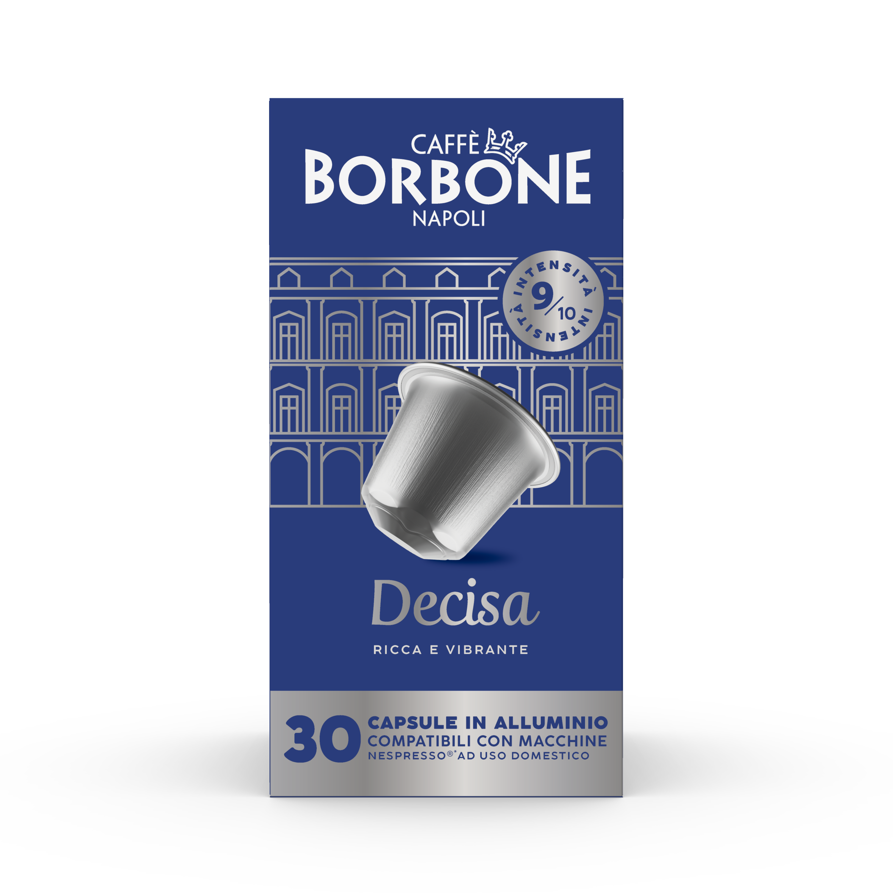 Caff&egrave; Borbone Capsule compatibili sistema Nespresso Alluminio - Miscela Decisa - 30 capsule