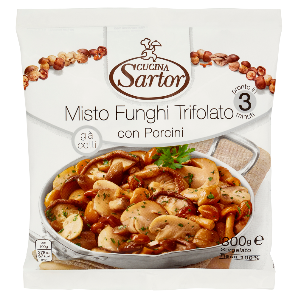 Cucina Sartor Misto Funghi Trifolato con Porcini Surgelato 300 g