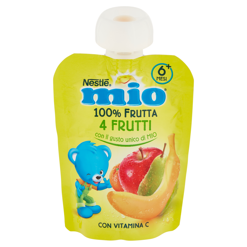 NESTLÉ MIO Merenda da spremere 4 Frutti da 6 mesi pouch 90 g
