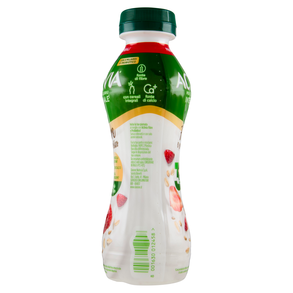 ACTIVIA da Bere, Fibre e probiotico, Fragola, Fonte di Calcio, aiuta metabolismo e digestione,270g