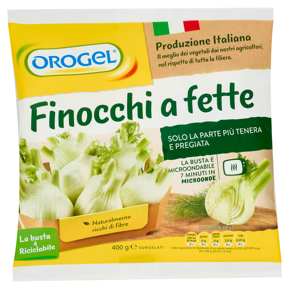 Orogel Finocchi e fette Surgelati 400 g