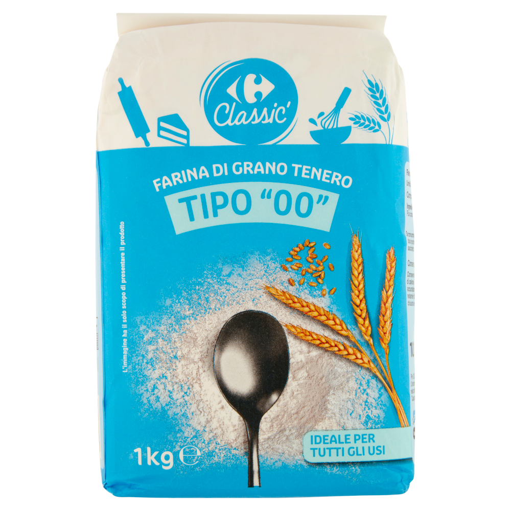 Carrefour Classic Farina di Grano Tenero Tipo "00" 1 kg