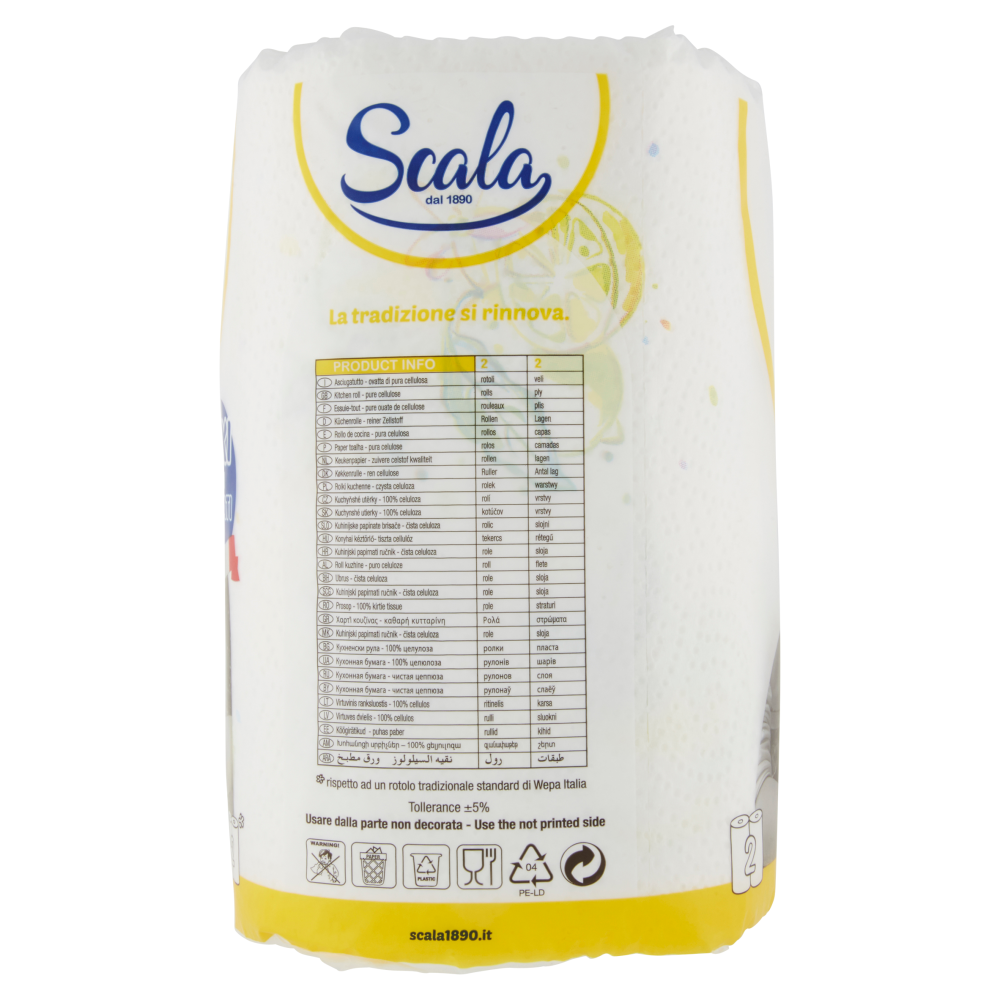 Scala Limone Asciugatutto Maxi Rotoli Decorati 2 pz