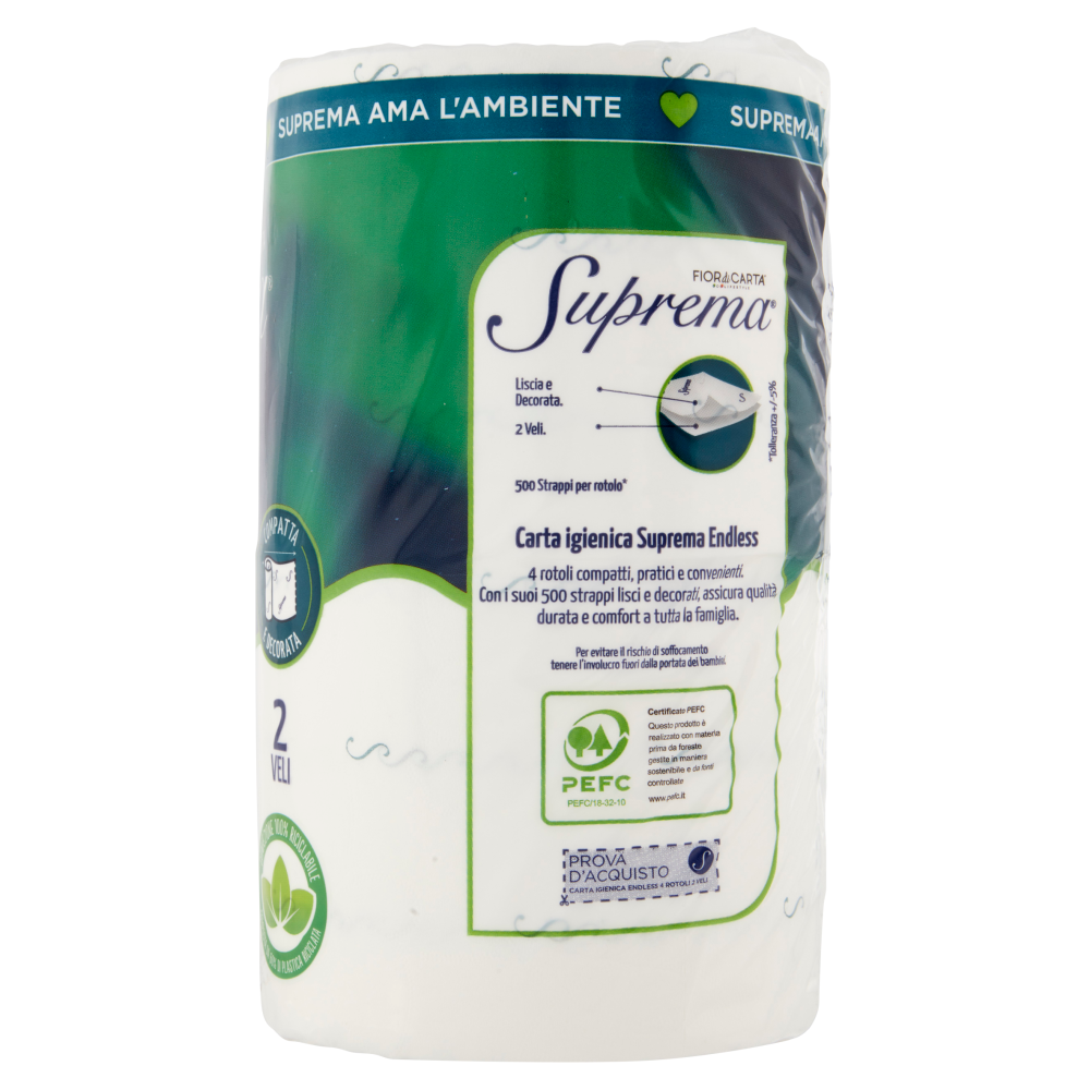 Fior di Carta Lifestyle Suprema Carta Igienica Endless 2 Veli 4 pz
