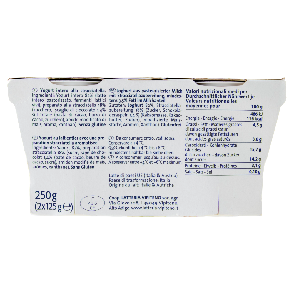 Sterzing Vipiteno Yogurt intero Stracciatella 2 x 125 g