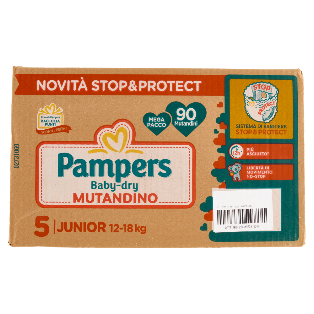 Pampers Baby-dry Mutandino Junior 90 pz