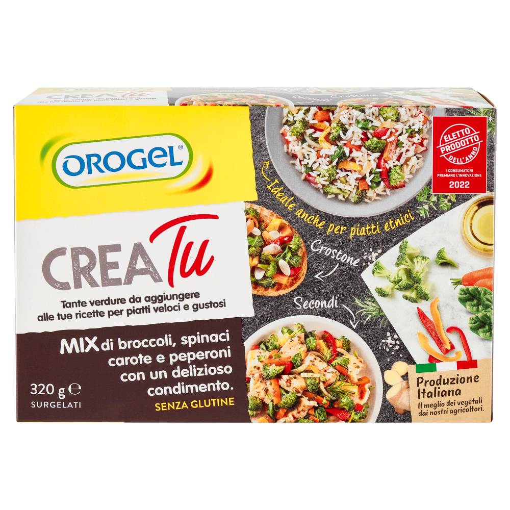 Orogel Crea Tu Mix di broccoli, spinaci, carote e peperoni Surgelati 320 g