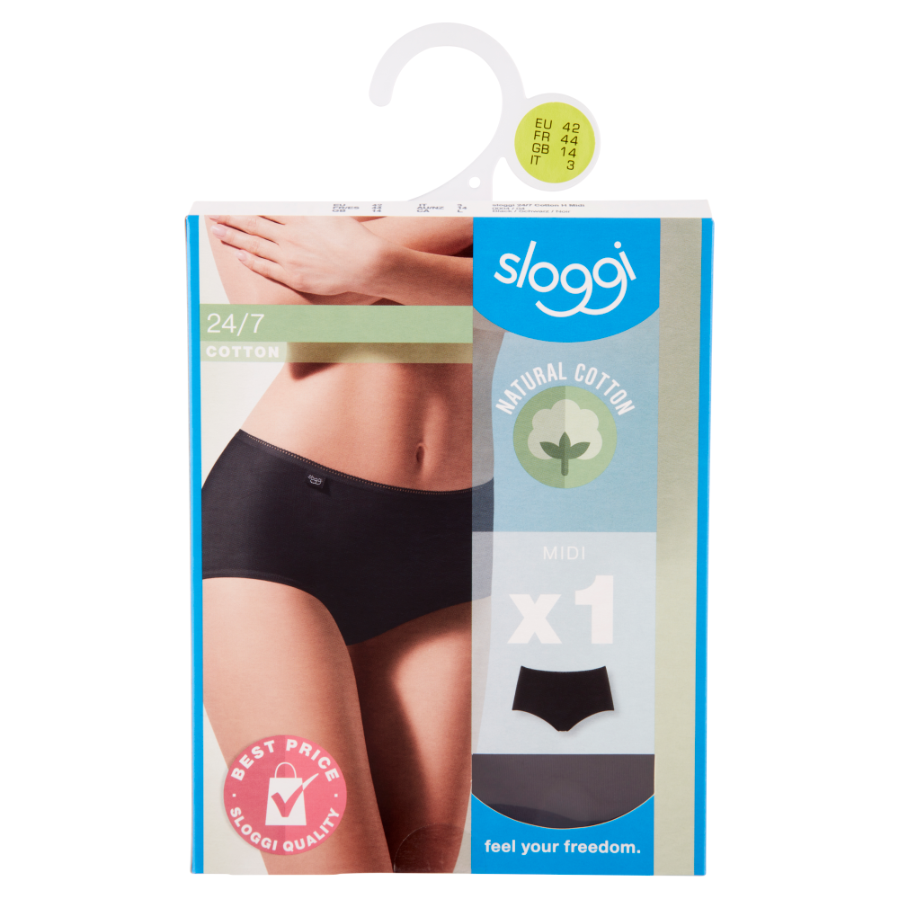 sloggi 24/7 Cotton Midi tg. 3 Black 1 pz