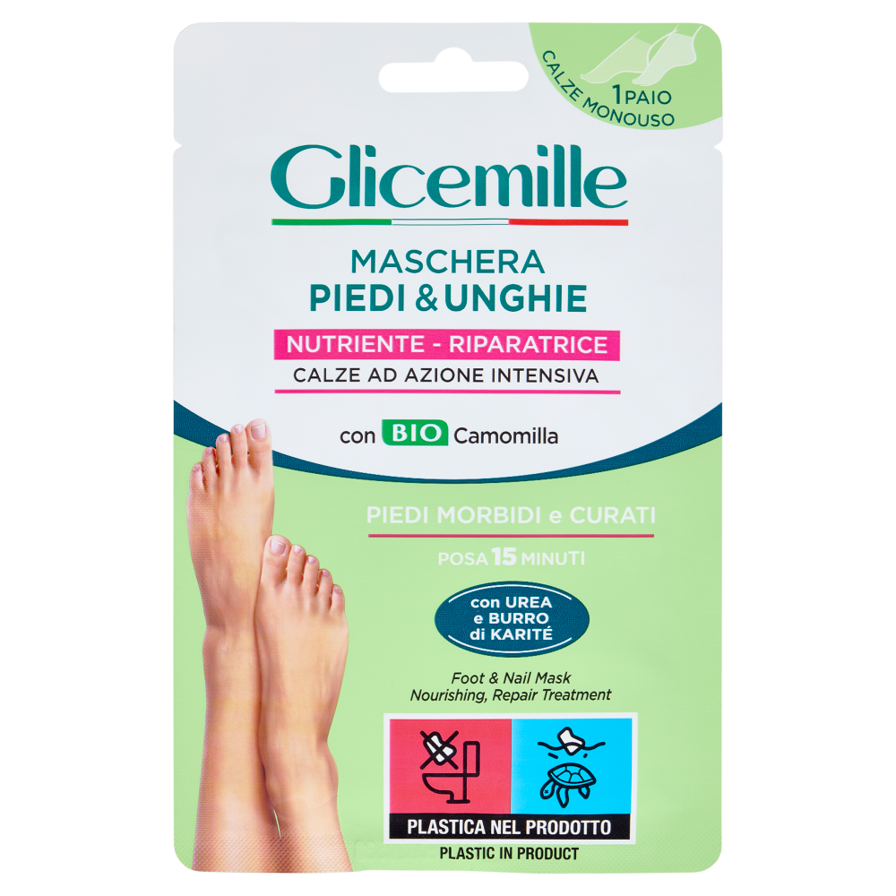 Glicemille Maschera Piedi & Unghie Nutriente - Riparatrice 2 x 8 mL
