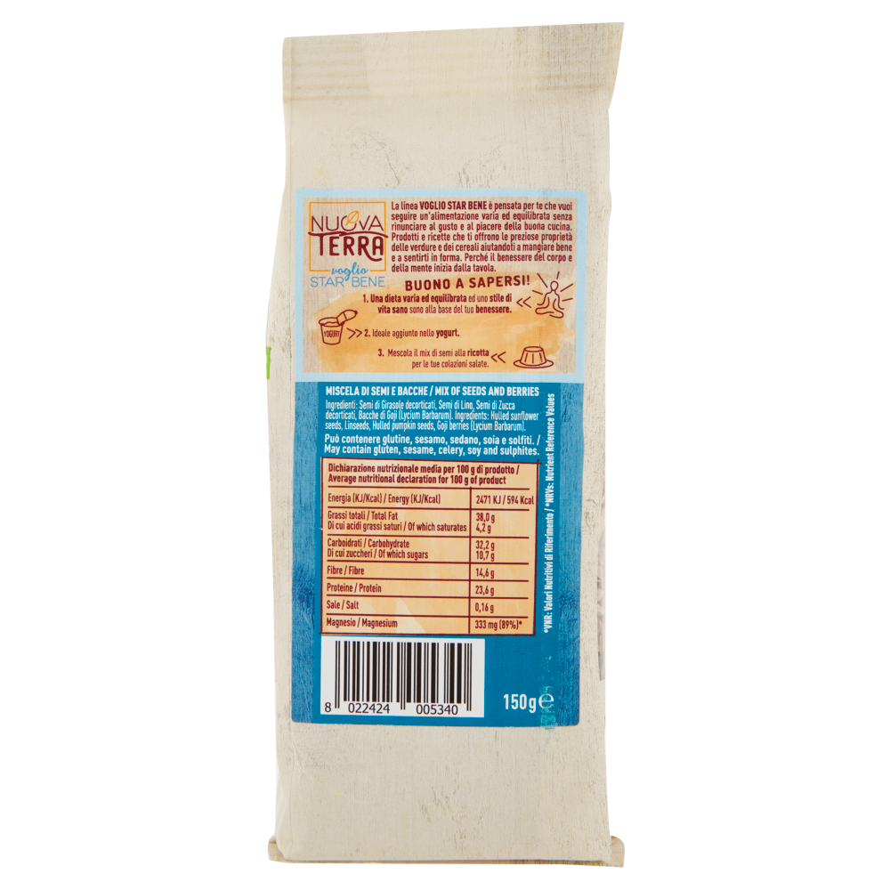 Nuova Terra voglio Star Bene Mix di Semi per la Tua Colazione 150 g