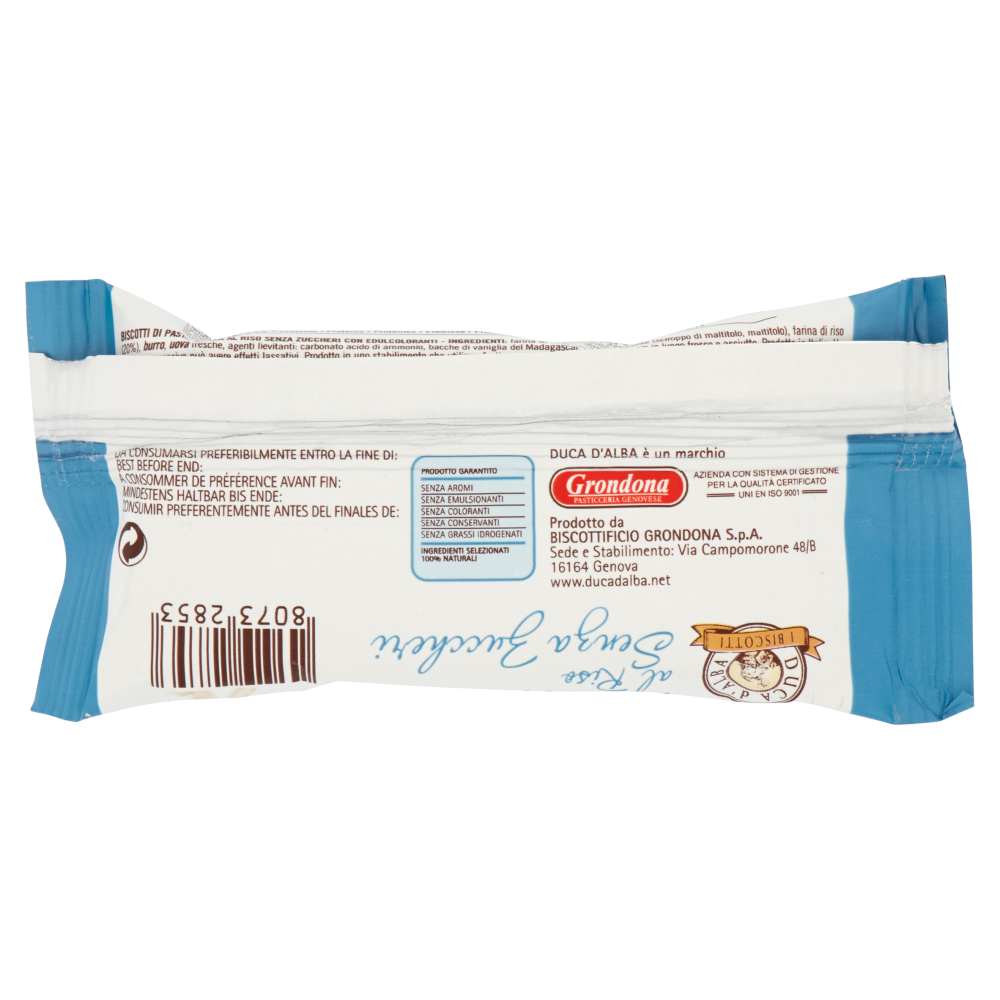 Duca d'Alba Biscottini al Riso Senza Zuccheri 25 g