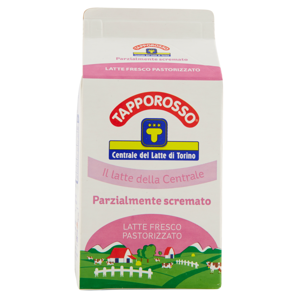 Centrale del Latte di Torino Tapporosso Latte Fresco Pastorizzato Parzialmente Scremato 500 ml