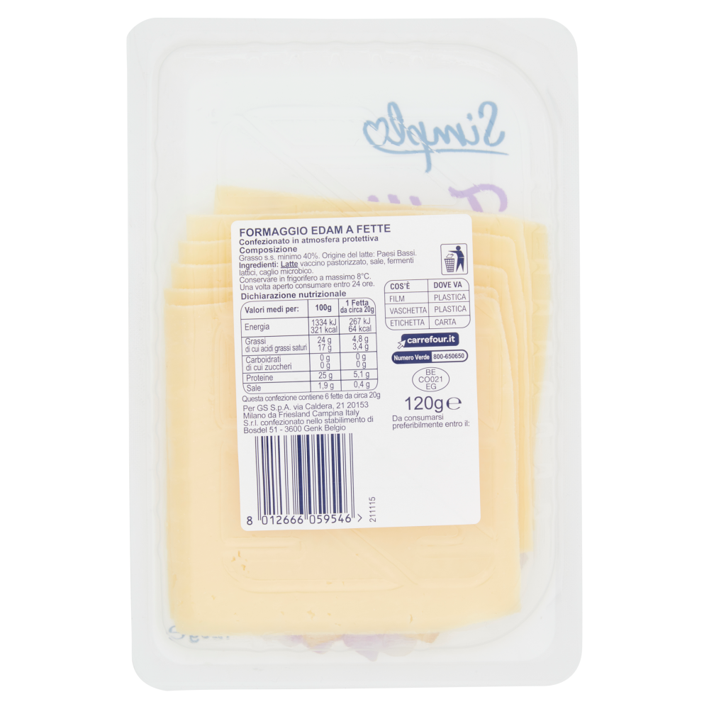Simpl Fettine di Edam 120 g