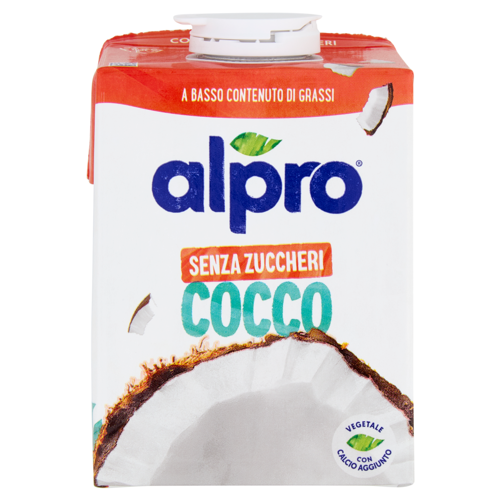 ALPRO Senza Zuccheri Cocco, Bevanda 100% Vegetale, Senza Lattosio, Basso in grassi, 500ml