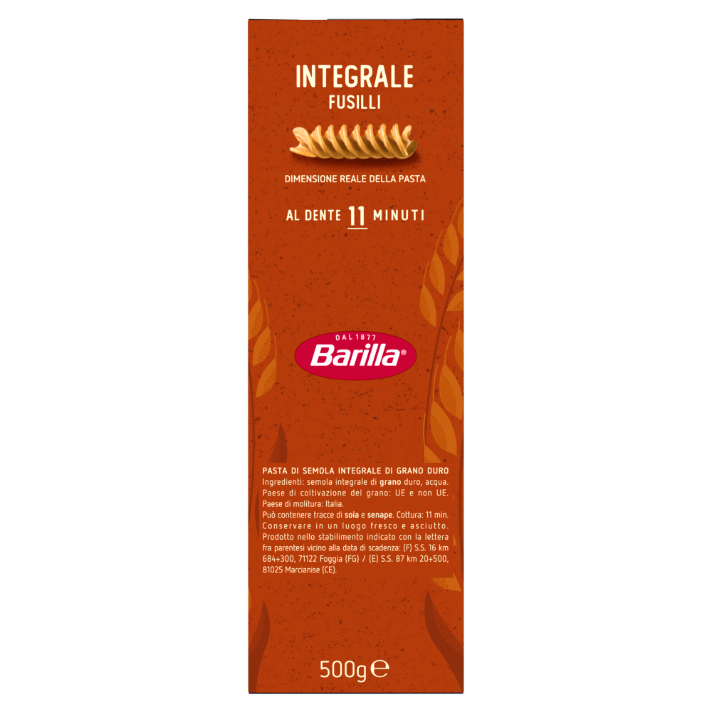 Barilla Pasta Integrale Fusilli 500g