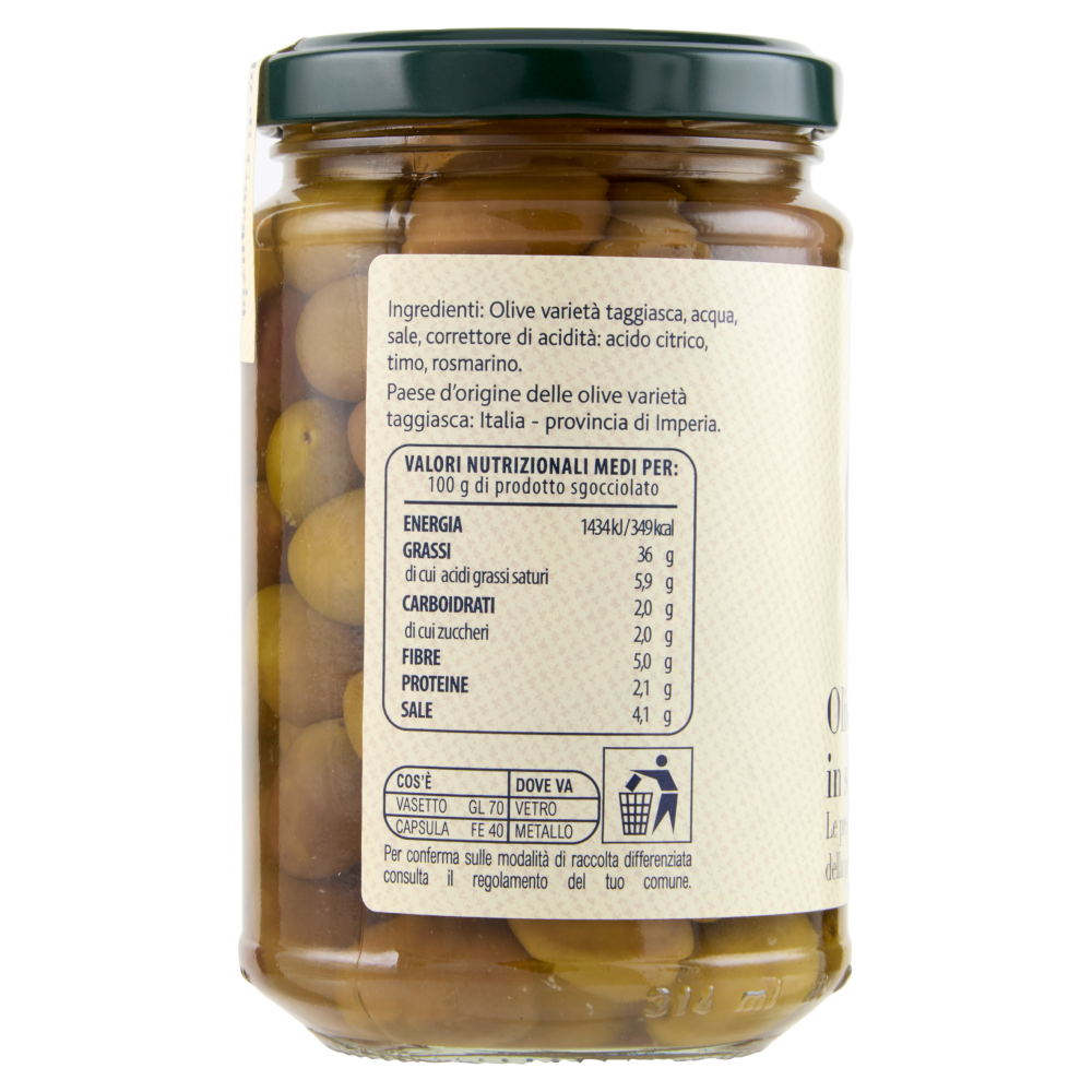 Terre d'Italia Olive Taggiasca in salamoia 300 g
