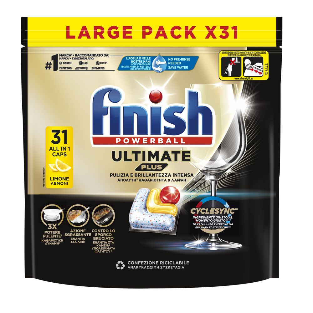 Finish Pastiglie Lavastoviglie Ultimate Plus 31 Limone