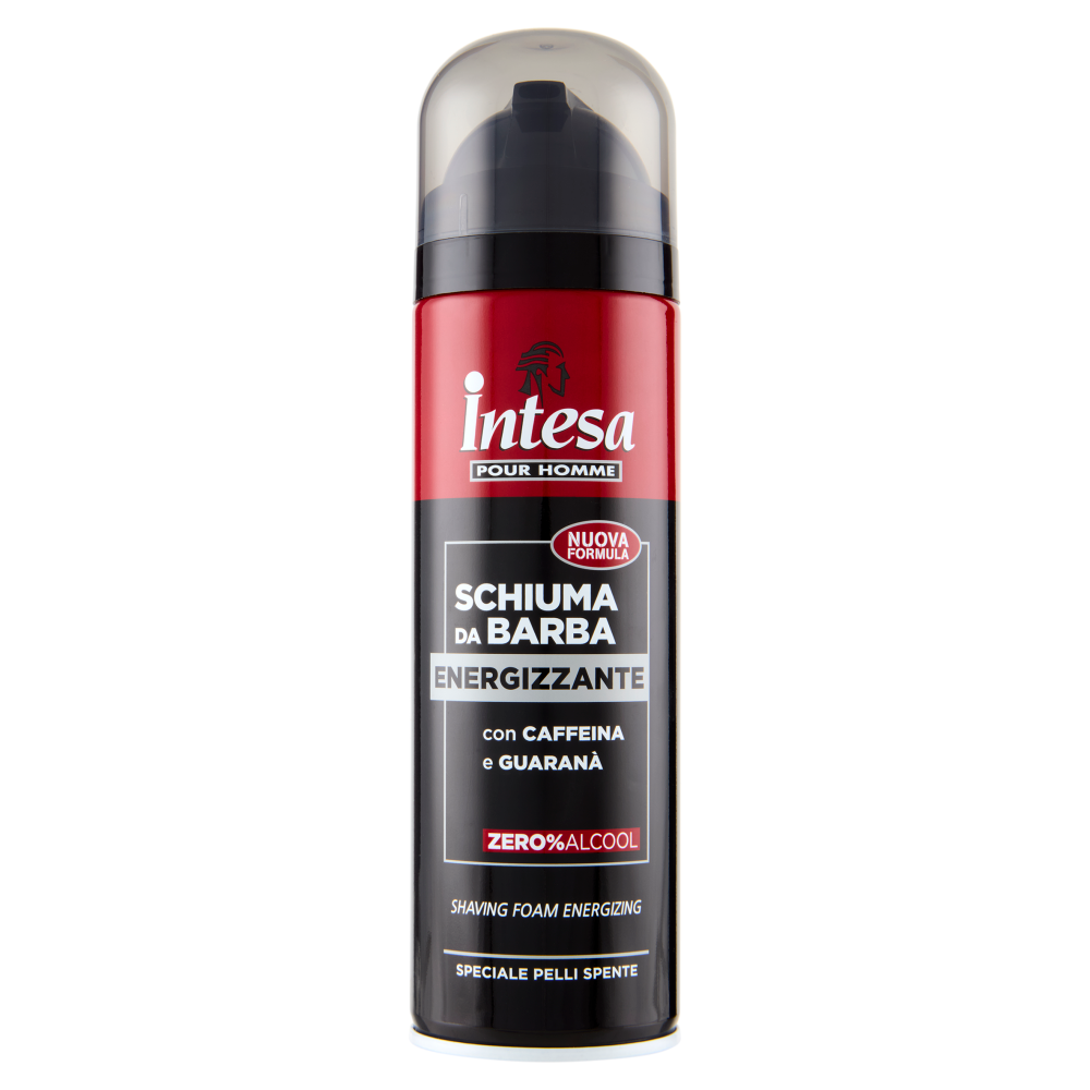 Intesa Pour Homme Schiuma da Barba Energizzante con Caffeina e Guaranà 300 mL