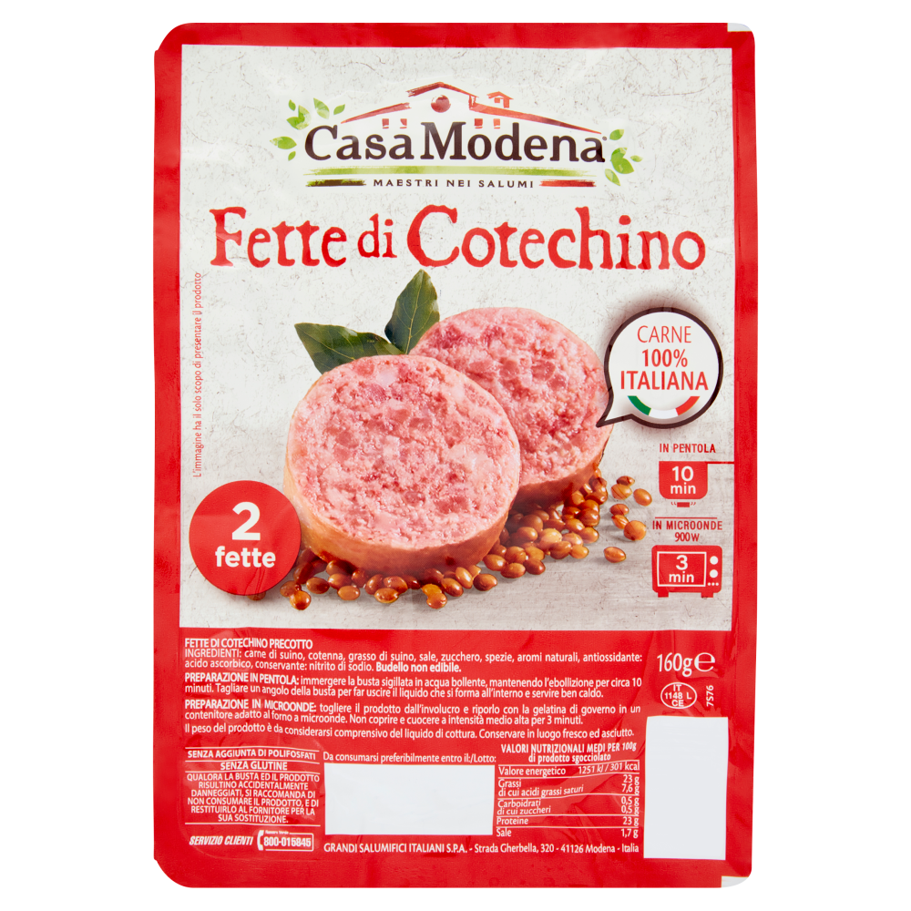 Casa Modena Fette di Cotechino 2 fette 160 g