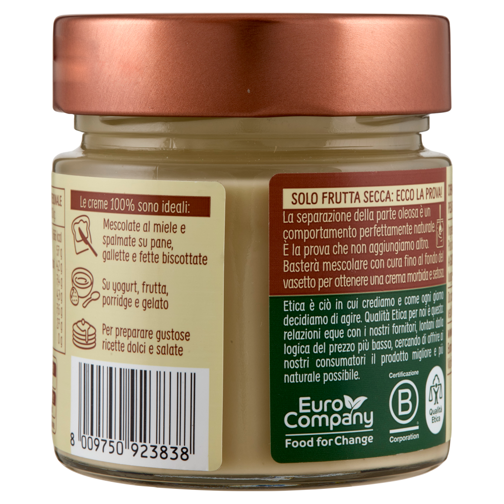 Euro Company 100% Crema di Mandorle Pelate Bio 175 g