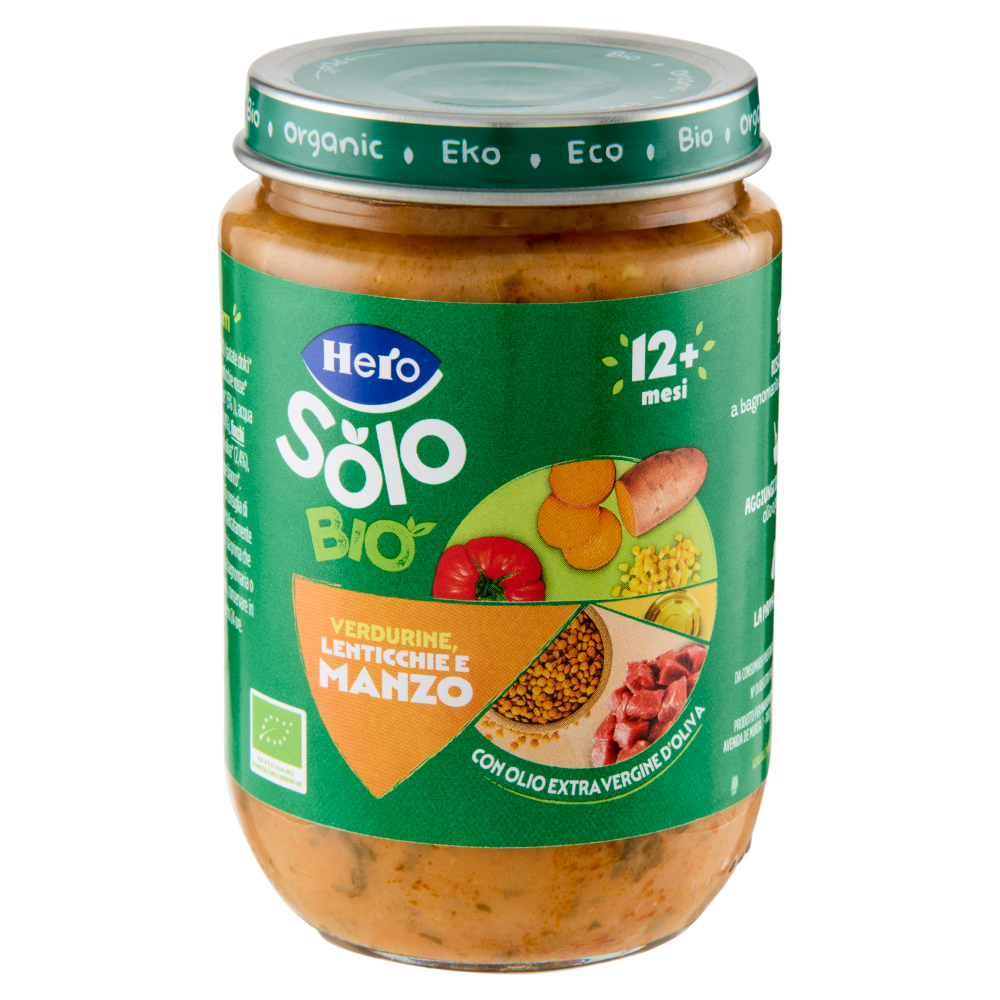 Hero Solo Bio Verdurine, Lenticchie e Manzo 190 g