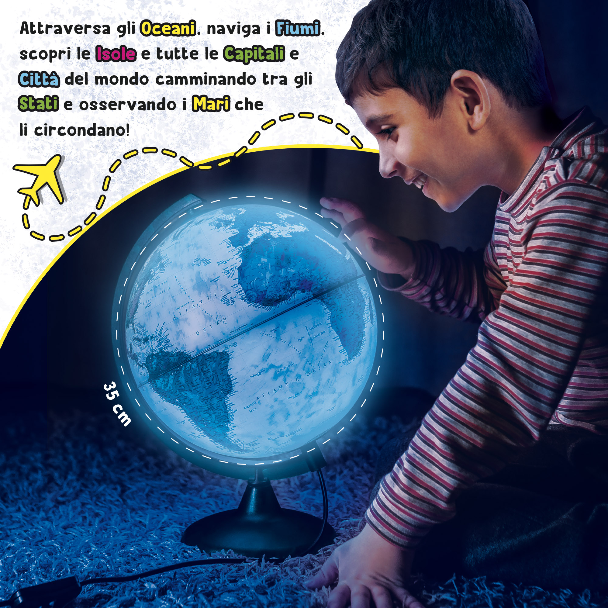 Lisciani I’m A Genius Mappamondo Super Luminoso Mappamondo politico