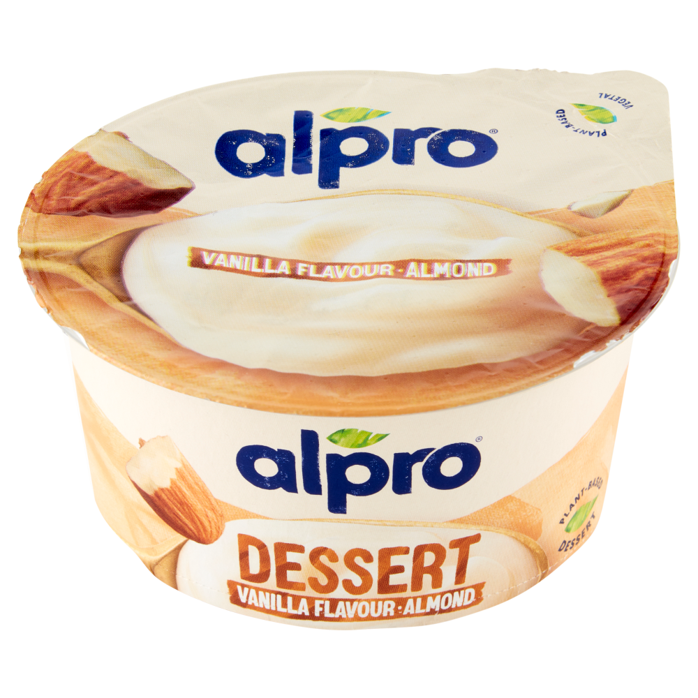 ALPRO Dessert Fresco 100% Vegetale, Gusto Mandorla Vaniglia, Senza Lattosio, Senza Conservanti, 135g