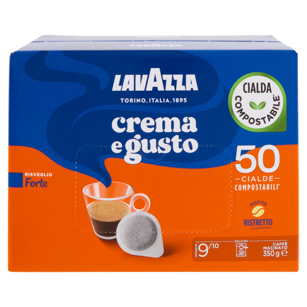 Lavazza crema e gusto Forte 50 Cialde Compostabili* 350 g