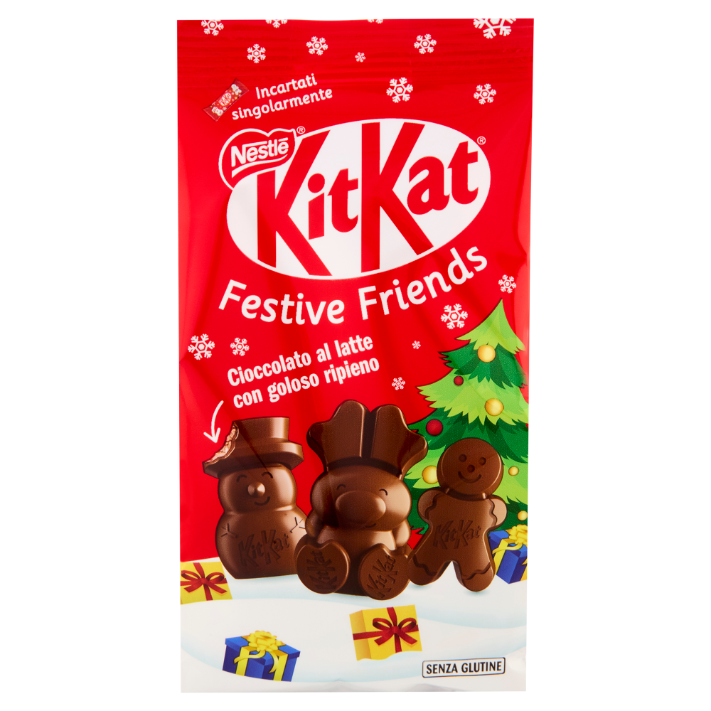 KITKAT Festive Friends Personaggi di Cioccolato al Latte Sacchetto 147g