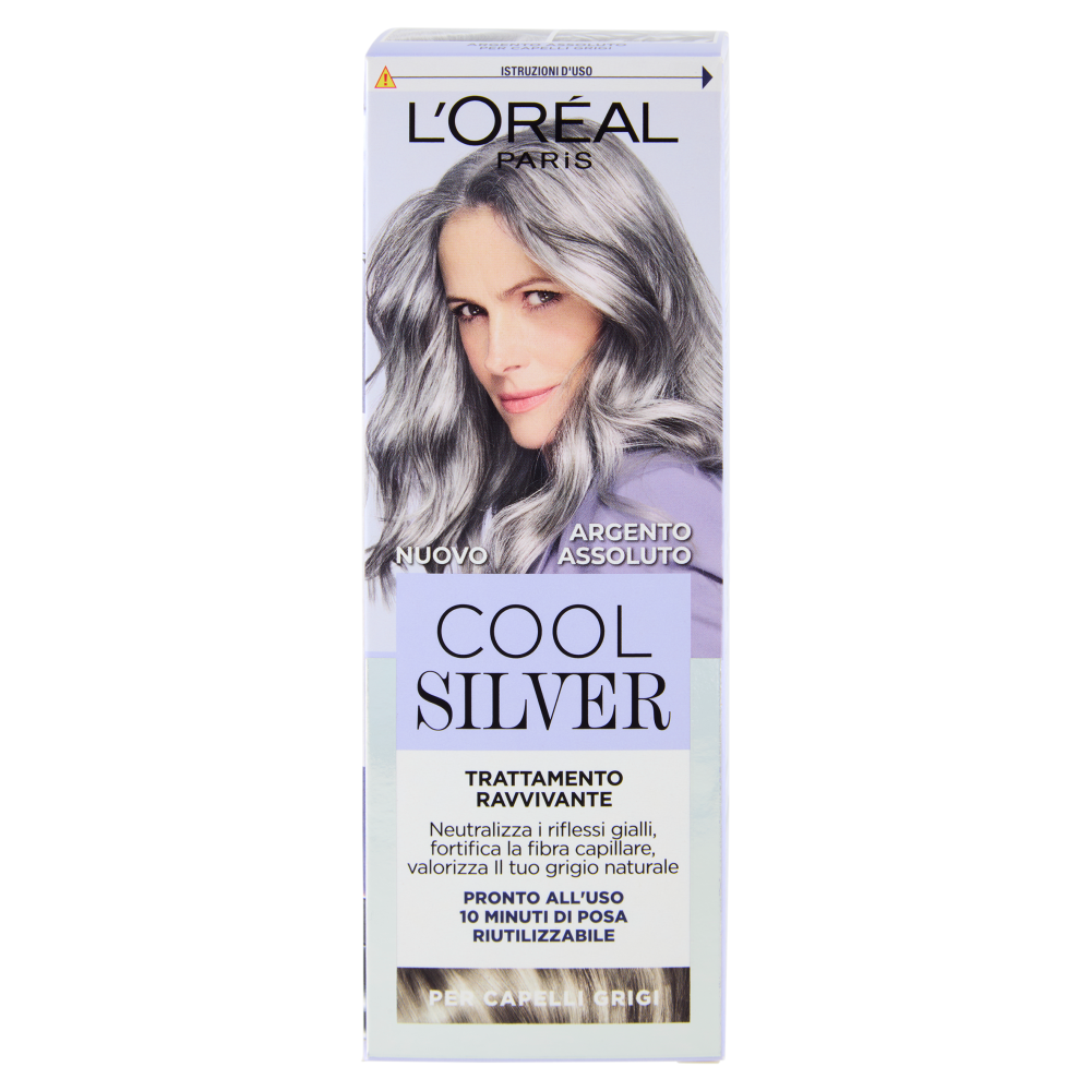 L'Oréal Paris Cool Silver Argento Assoluto Trattamento Ravvivante, per Capelli Grigi, 114 ml