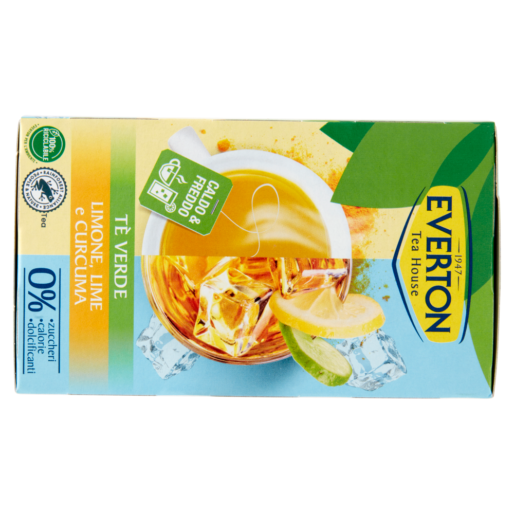 Everton Tè Verde Limone, Lime e Curcuma 16 x 2,5 g