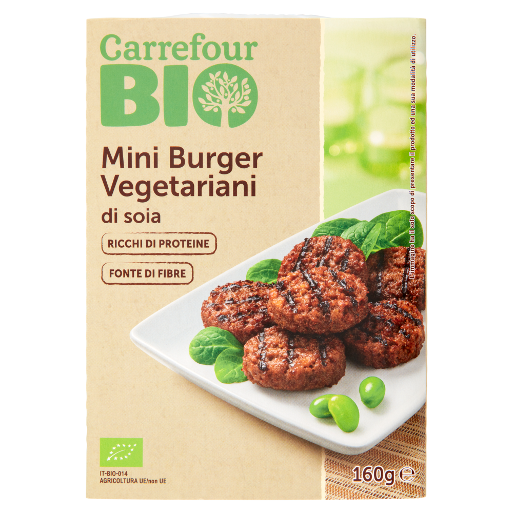 Carrefour Bio Mini Burger Vegetariani di soia 160 g